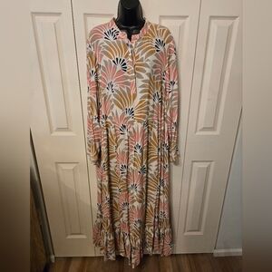 Anthropologie Multicolor Floral Maxi Dress
